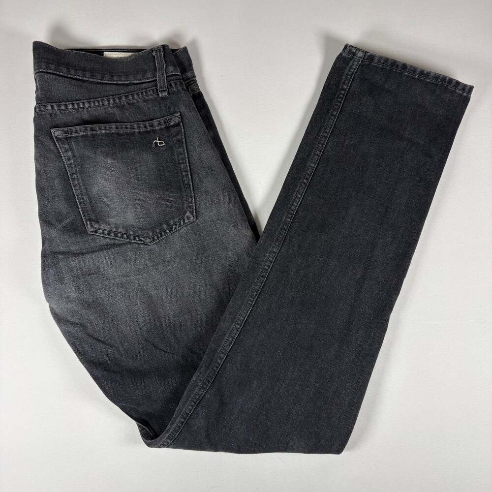 Rag & Bone Store Exclusive Jeans Mens 32 Rock Black Slim Straight JAY23X 33x32